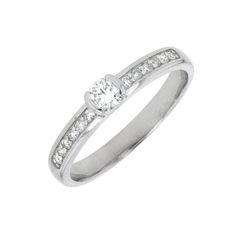 Bague diamants 0.29 carat or blanc 3.04g Comme neuf -  reconditionné disponible sur Gemme Les Bijoux